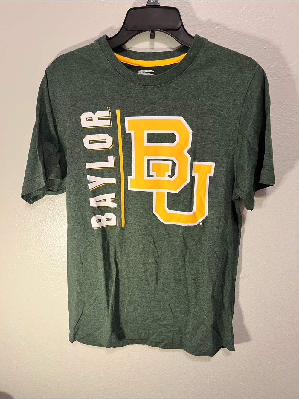 Stadium Athletics Baylor University Green & Gold Short Sleeve Tee, Size S